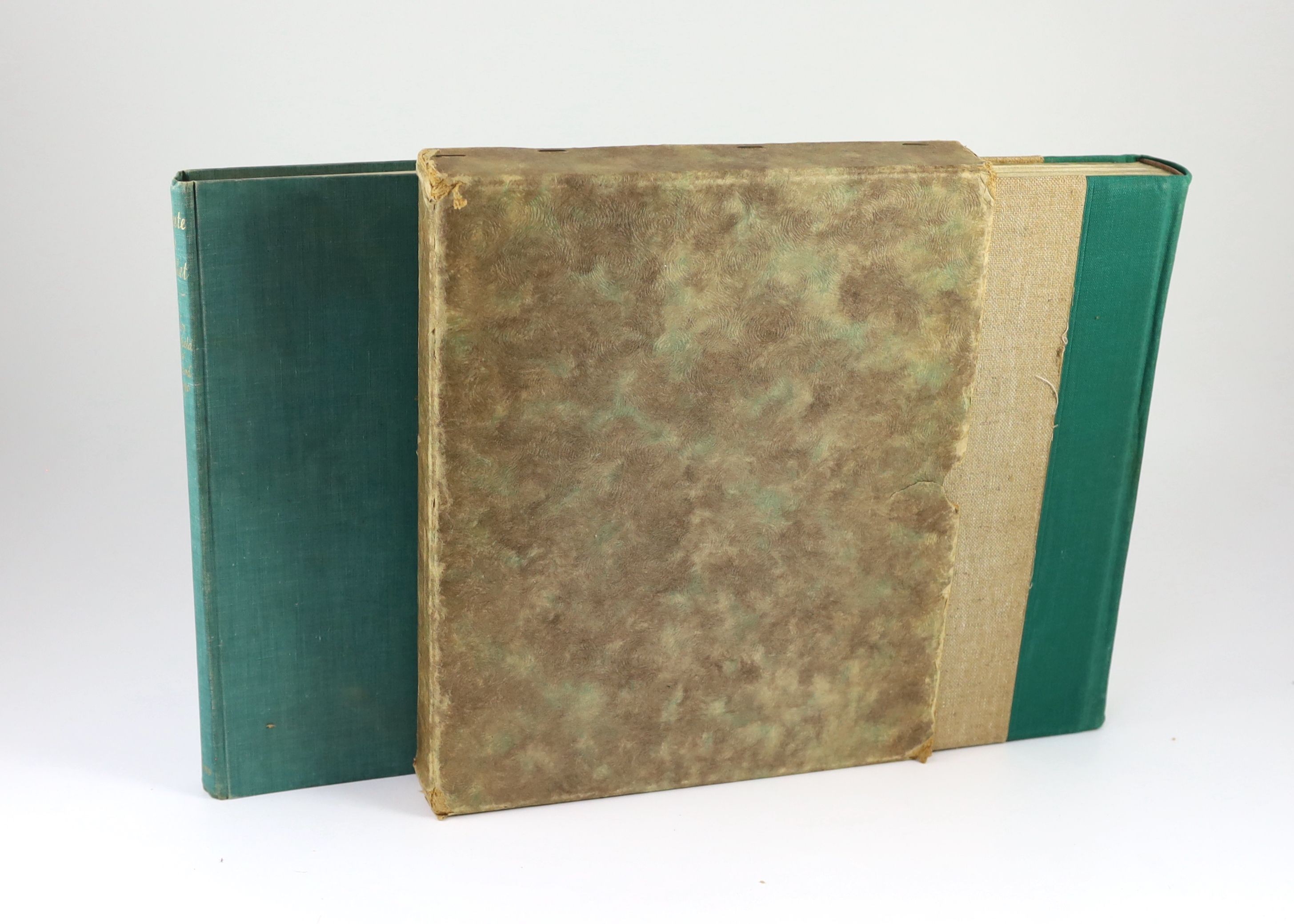 Masefield, John - The Country Scene, 1st edition, illustrated with 42 coloured plates by Edward Seago, 4to, half cloth, Collins, London, 1937 and Tribute to Ballet, illustrated by Edward Seago, Collins, London, 1938 (2)